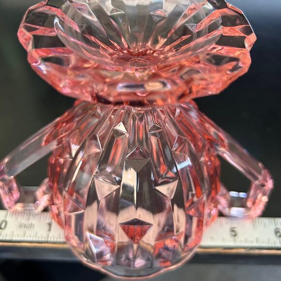 Antique Pink Central Glass Works -Frances- Open Sugar & Creamer Set From 1928 - Picture 6 of 9